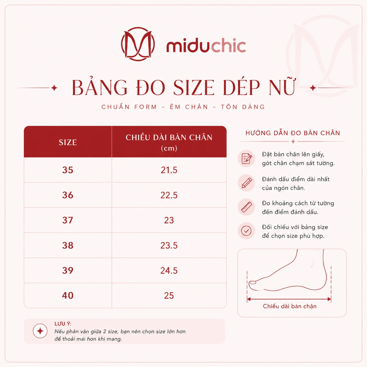Bảng size MIDUCHIC